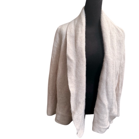 2 PLY CASHMERE C BY BLOOMINGALE’S   Women's Blush SM Open Front Cardigan - Picture 1 of 13